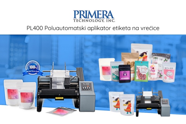 PL400 Poluautomatski aplikator etiketa na vrećice