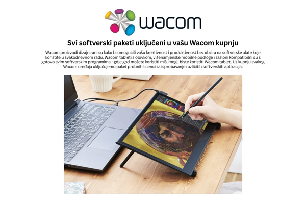 Svi softverski paketi uključeni u vašu Wacom kupnju 1