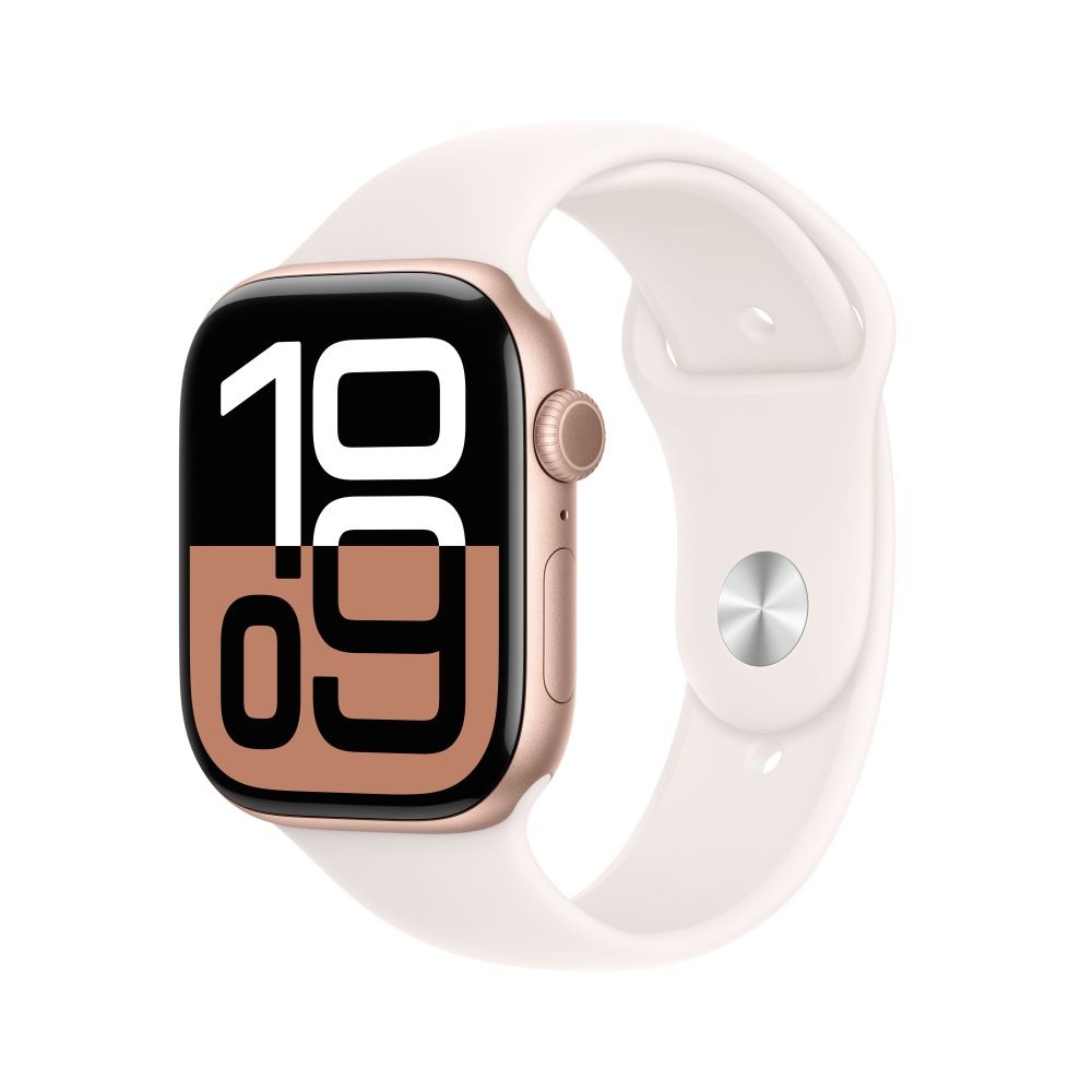 Apple Watch S10 GPS 46mm Rose Gold Alu Case with Light Blush Sport Band M/L T1