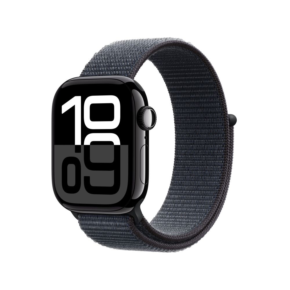 Apple Watch S10 GPS 42mm Jet Black Alu Case with Ink Sport Loop