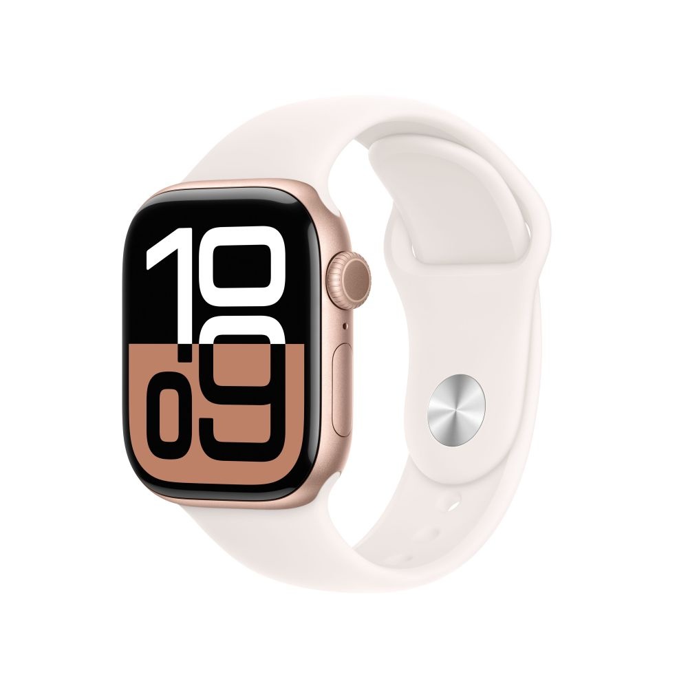 Apple Watch S10 GPS 42mm Rose Gold Alu Case with Light Blush Sport Band M/L