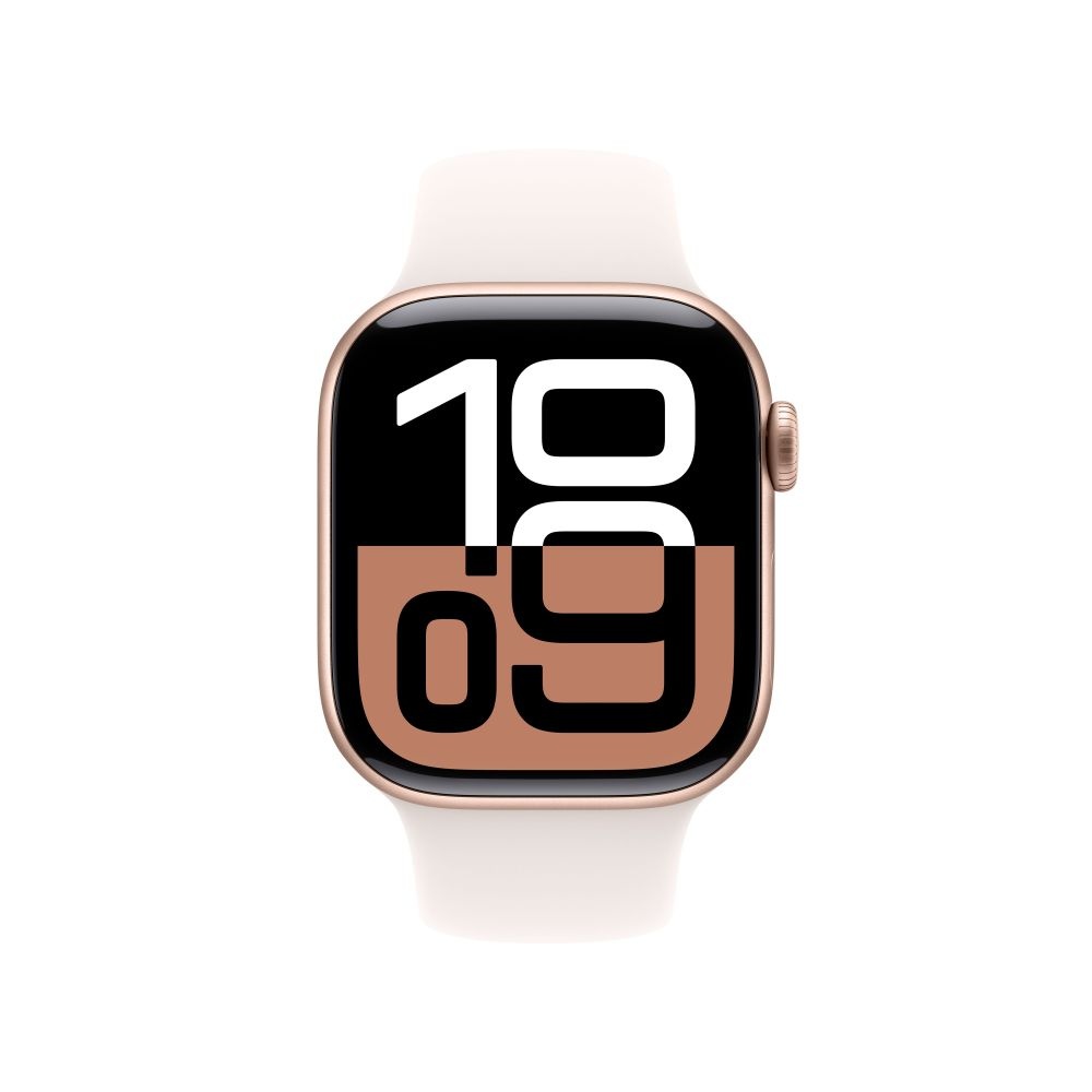 Apple Watch S10 GPS 42mm Rose Gold Alu Case with Light Blush Sport Band M/L T2