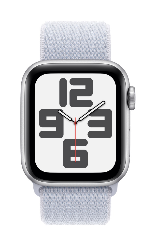 Apple Watch SE2 v3 GPS 40mm Silver Alu Case with Blue Cloud Sport Loop T2