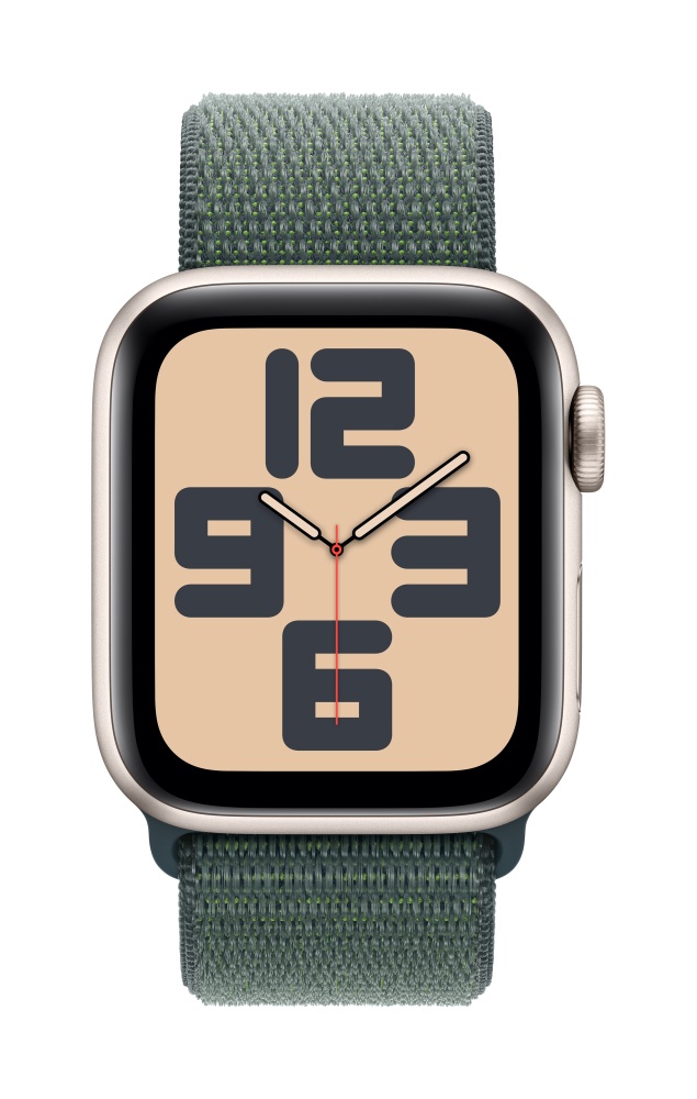 Apple Watch SE2 v3 GPS 40mm Starlight Alu Case with Lake Green Sport Loop T2