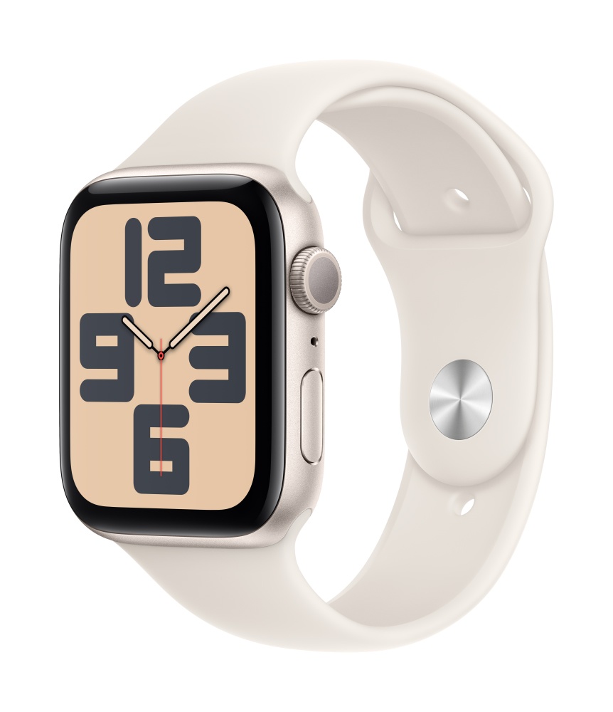 Apple Watch SE2 v3 GPS 44mm Starlight Alu Case with Starlight Sport Band S/M
