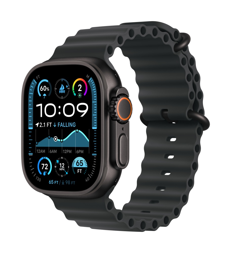 Apple Watch Ultra2 v2 Cellular 49mm Black Titanium Case with Black Ocean Band