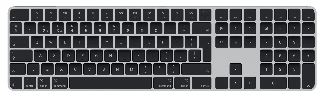 Apple Magic Keyboard (2024) w Touch ID and Numeric Keypad - Croatian - Black Keys