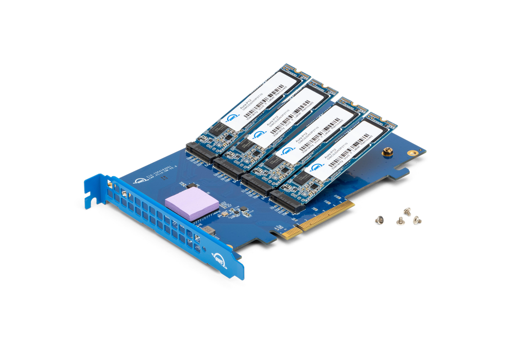 OWC Accelsior 4x NVMe M.2 SSD to PCIe 3.0 Adapter Card 8TB T3