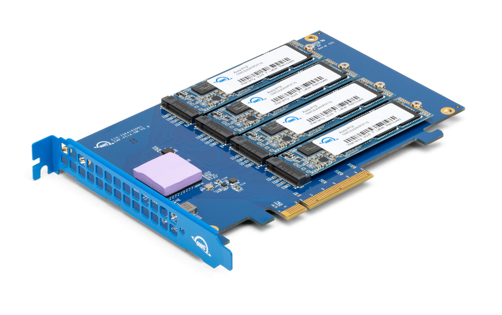 OWC Accelsior 4x NVMe M.2 SSD to PCIe 3.0 Adapter Card 8TB T2