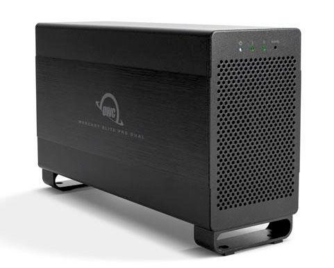 OWC Mercury Elite Pro Two-Bay hardware RAID Enclosure, Thunderbolt 2 + USB 3.2, 0TB