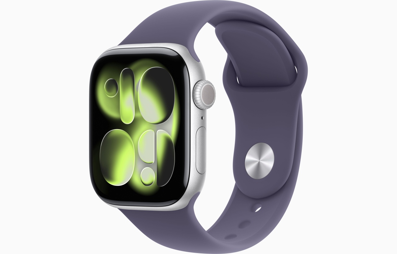 Apple Watch Series 11 GPS 42mm Silver Aluminium Case with Purple Fog Sport Band