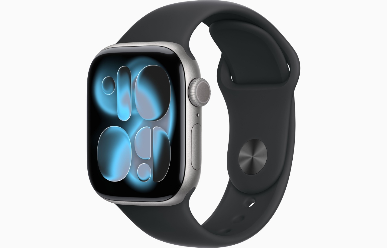 Apple Watch Series 11 GPS + Cellular 42mm Space Grey Aluminium Case with Black Sport Band