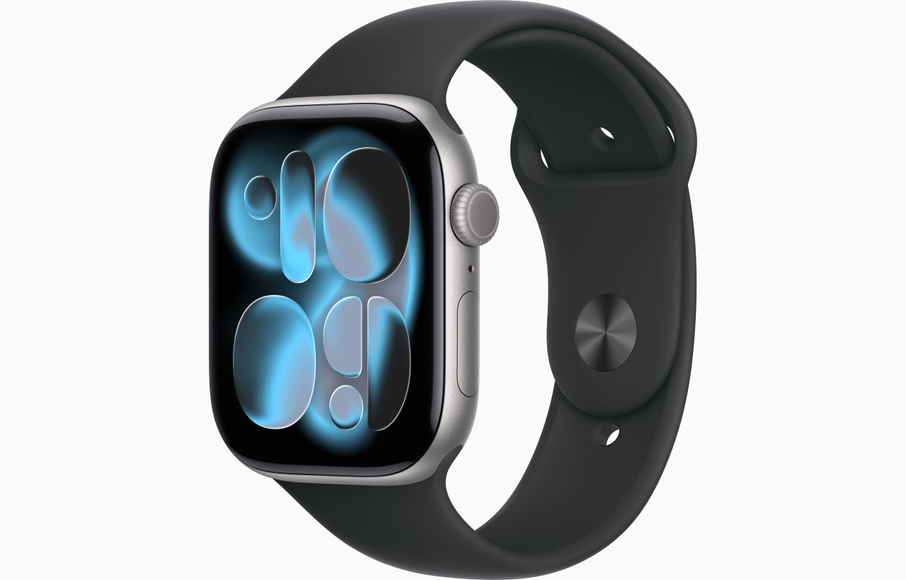 Apple Watch Series 11 GPS 46mm Space Grey Aluminium Case with Black Sport Band