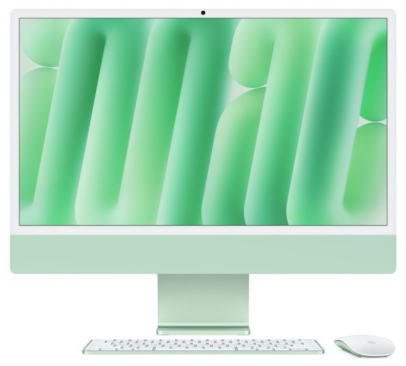 iMac 24-inch, 4.5K Retina display, Apple M4 10C CPU/10C GPU/16GB/512GB SSD - Green