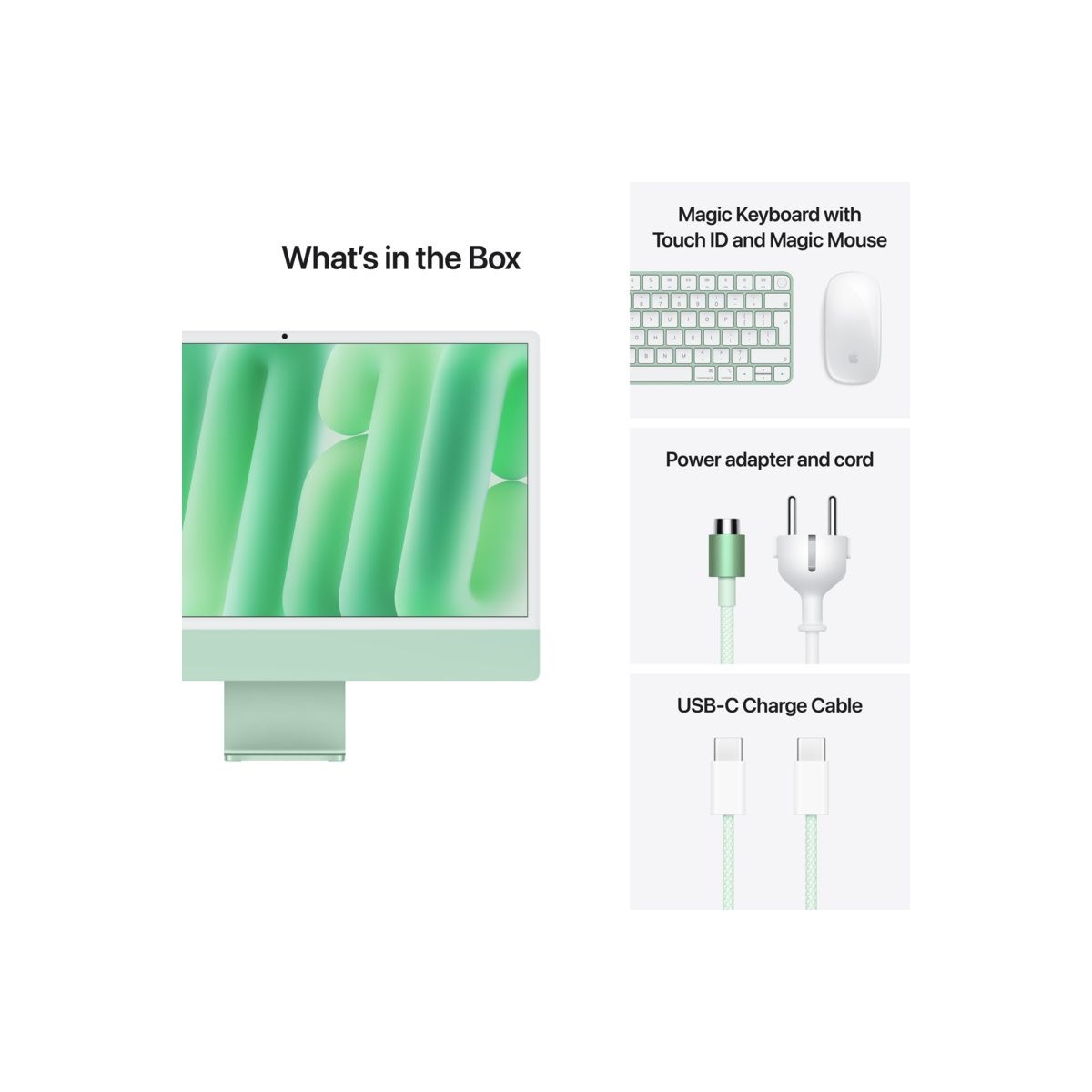 iMac 24-inch, 4.5K Retina display, Apple M4 8C CPU/8C GPU/16GB/256GB SSD - Green T4