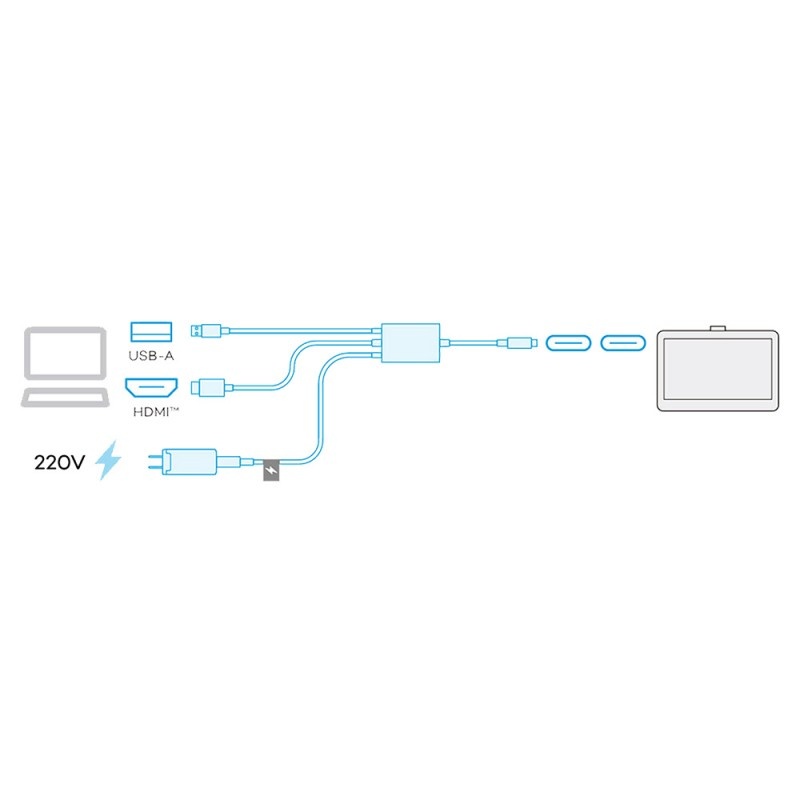 Wacom One 12/13T 3 in 1 cable (2m) T2