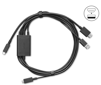 Wacom One 12/13T 3 in 1 cable (2m)