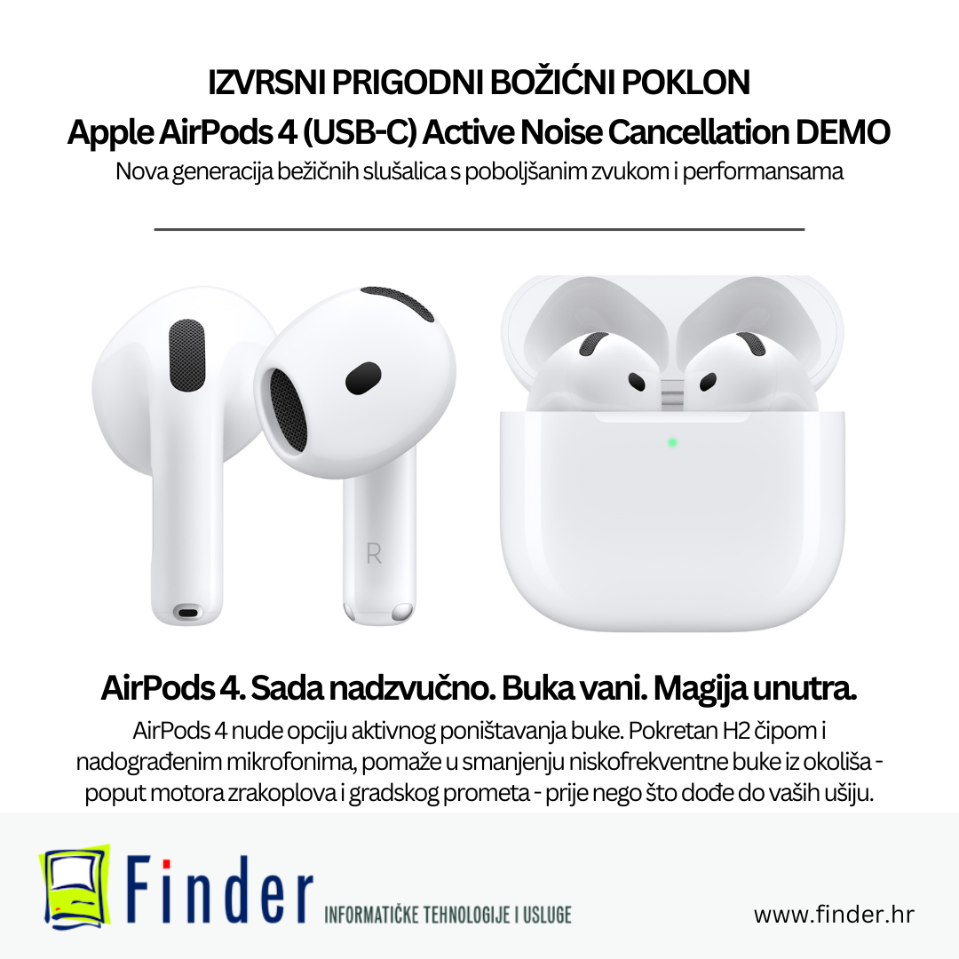 Apple AirPods 4 (USB-C) with Active Noise Cancellation DEMO