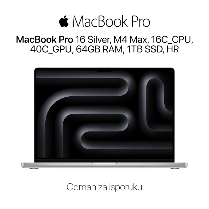 BTO MacBook Pro 16 SILVER, M4 Max 16C_CPU 40C_GPU/64GB RAM/1TB SSD/HR