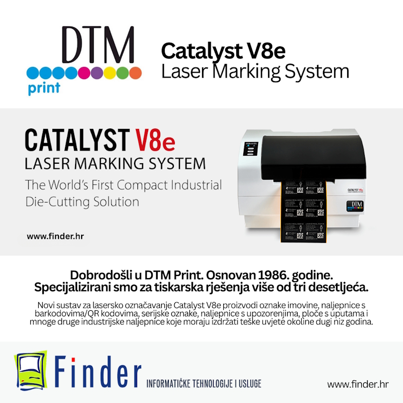 Catalyst V8e, Laser Marking pisač s rezačem