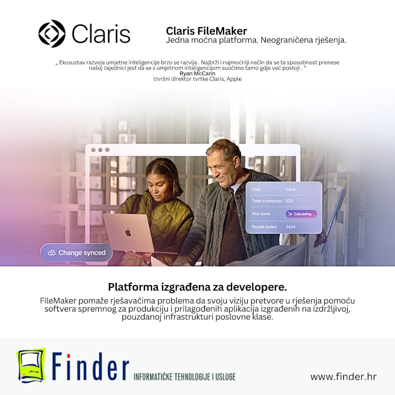 Claris FileMaker Platforma izgrađena za developere