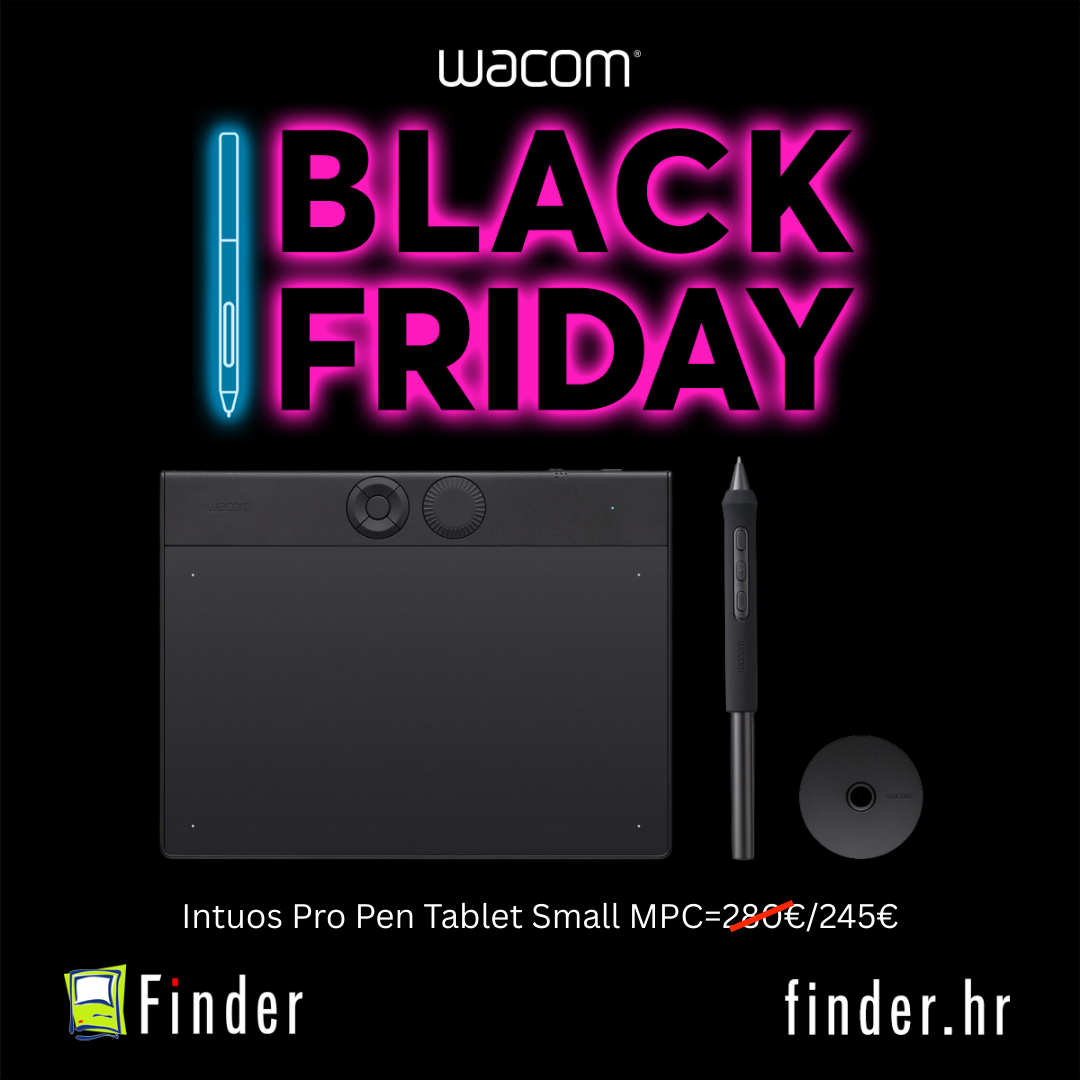 Intuos Pro Pen Tablet Small - CRNI PETAK