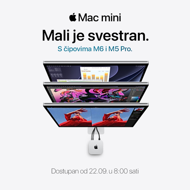 Mac mini s čipovima M6 i M5 Pro. Mali je svestran.