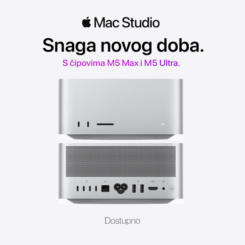 Mac Studio s čipovima M5 Max i M5 Ultra. Snaga novog doba. Dostupno.