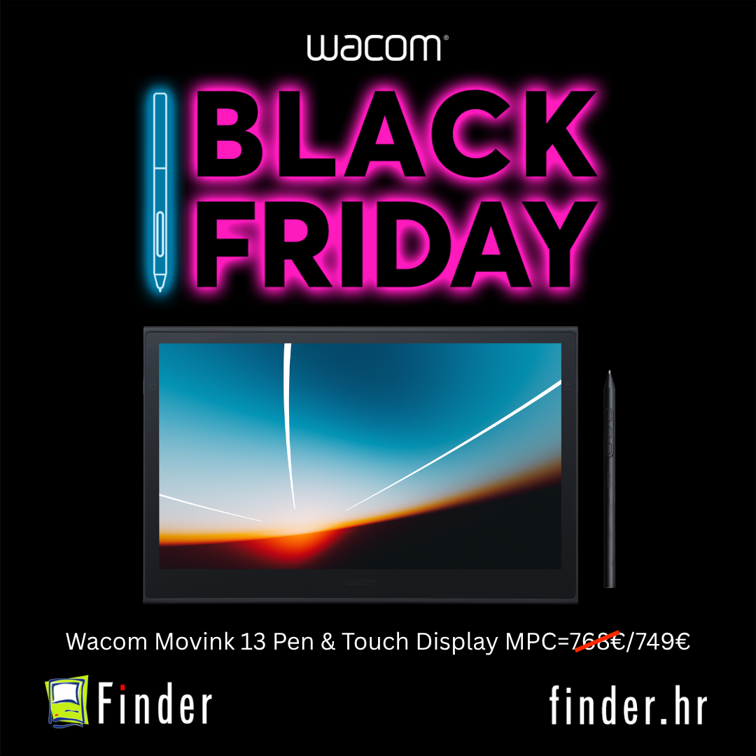 Wacom Movink 13 Pen & Touch Display - CRNI PETAK